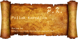 Pollak Kornélia névjegykártya